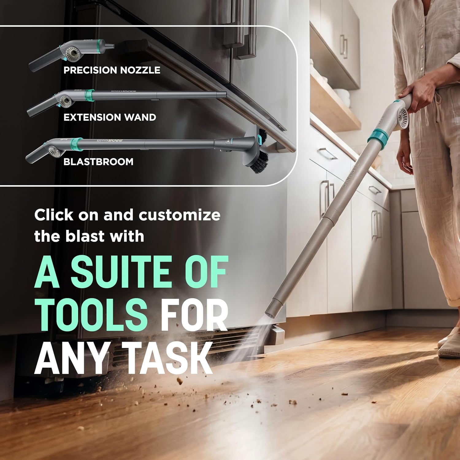 Three click-on attachments for any task